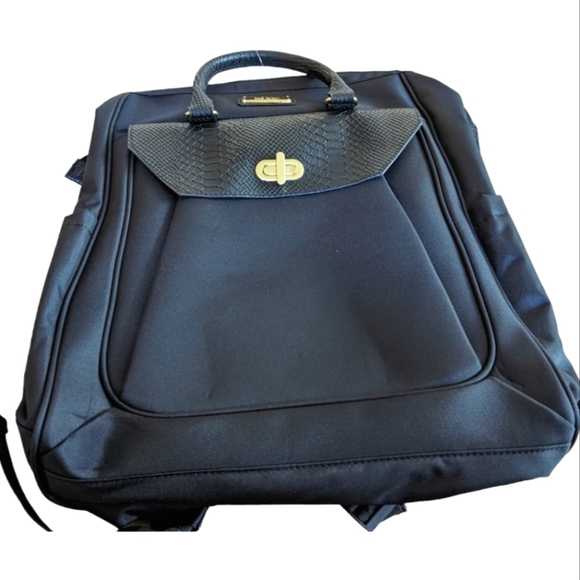 NEW Nicole Miller Black Ella Collection Backpack Giftable - Picture 1 of 11